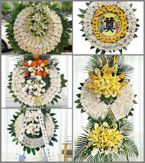 广东梅州市五华县周江镇峎头村花圈速递
